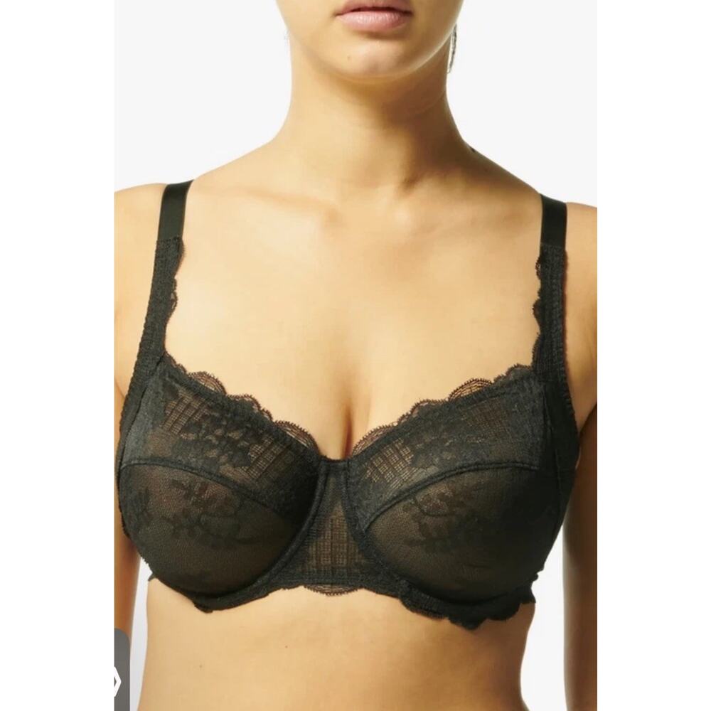 $120 Simone Perele 12Z313 Reve Full Cup Underwire Bra, Black, Size 36D NWT